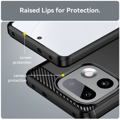 Custodia per Realme 16 Pro+, Techsuit, Carbonio, Nera