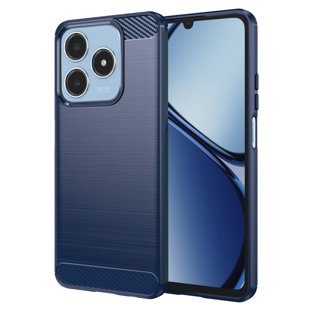 Custodia per Realme C63 / C61, Techsuit, Carbonio, Blu