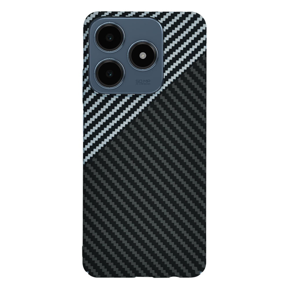 Custodia per Realme C63 / C61, Techsuit, Carbonite FiberShell, Nero Grigio