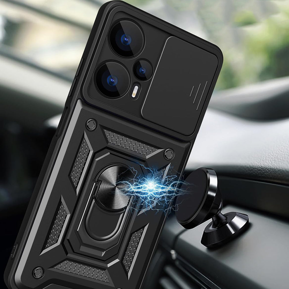 Custodia per Realme GT 6T / GT 6, Techsuit, CamShield, Nera