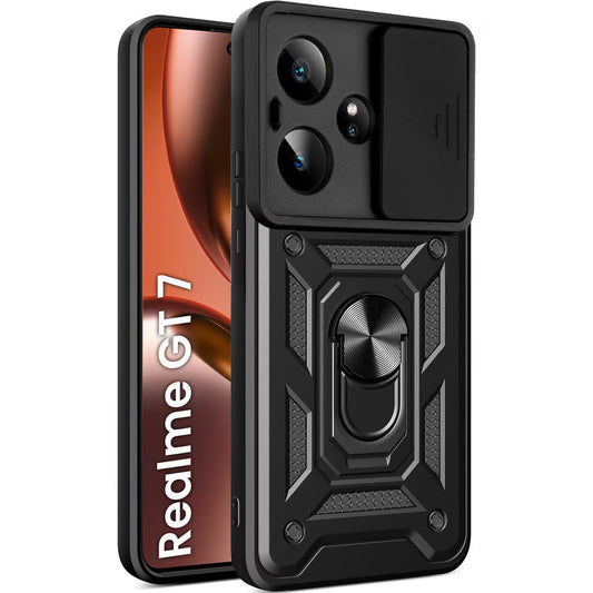 Custodia per Realme GT 7, Techsuit, CamShield, Nera