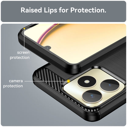Custodia per Realme Note 50 / C51, Techsuit, Carbonio, Nera