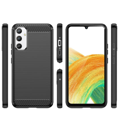 Custodia per Samsung Galaxy A34 A346, OEM, Carbonio, Nera