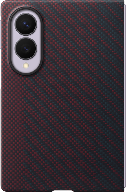 Custodia per Samsung Galaxy Z Fold8 F971, Carbon Magnet Case, Rosso EF-KF971SREGWW