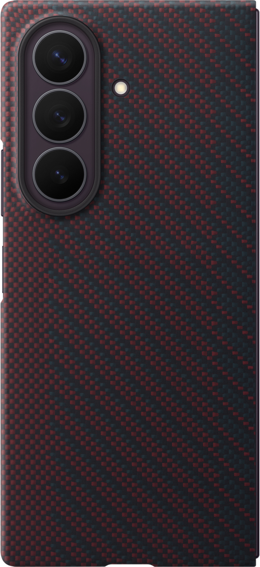 Custodia per Samsung Galaxy Z Fold8 Ultra F976, Carbon Magnet Case, Rossa EF-KF976SREGWW