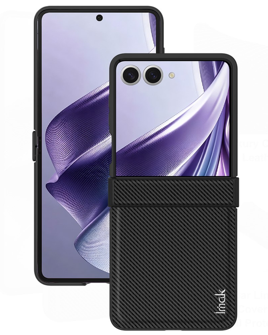 Custodia per Samsung Galaxy Z Flip8 F776, Imak, Carbonio, Nera