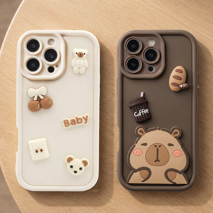 Case for Samsung Galaxy S26 Plus S947, OEM, Ultra Trendy 3D Capybara, Brown