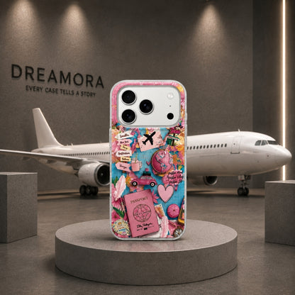 Custodia per Samsung Galaxy A07 5G A076 / A07 4G A075, Perfect Case, Dreamora Pink Flight, Multicolore