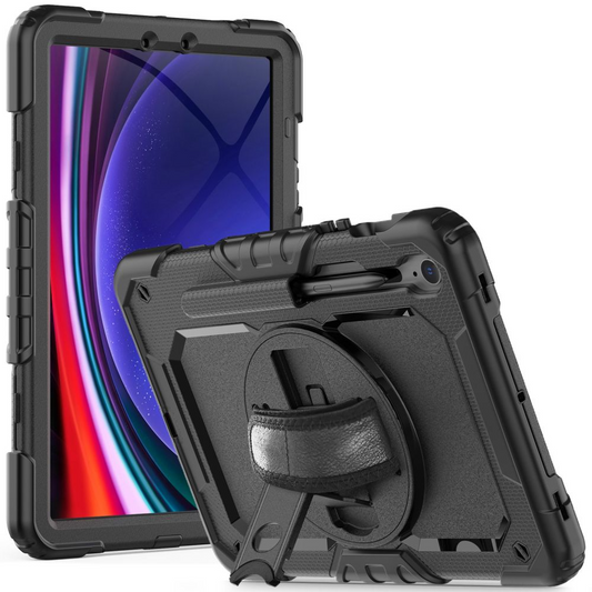 Custodia per Samsung Galaxy Tab S10 Lite / Tab S10 FE / Tab S9 FE / Tab S9, Tech-Protect, Solid360, Nera