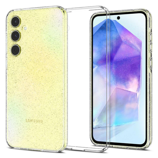 Custodia per Samsung Galaxy A55 5G A556, Spigen, Cristallo liquido Glitter, Trasparente ACS07538 