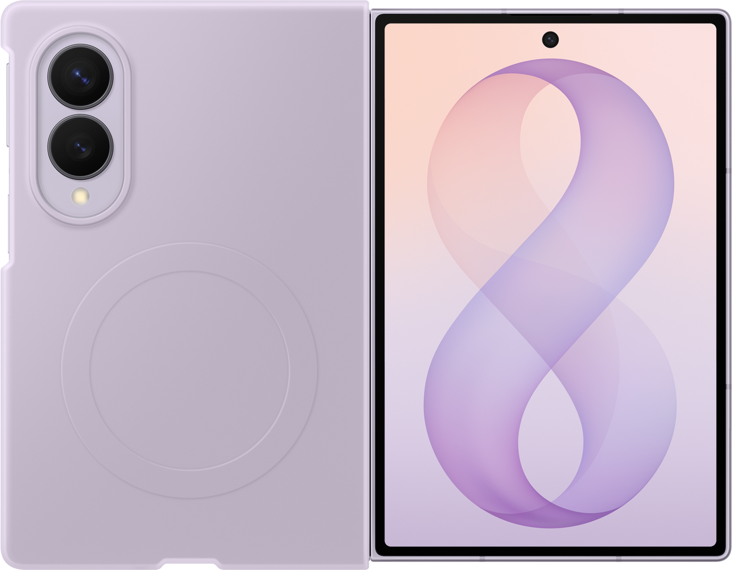 Custodia per Samsung Galaxy Z Fold8 F971, Silicone Magnet Case, Viola EF-EF971CVEGWW