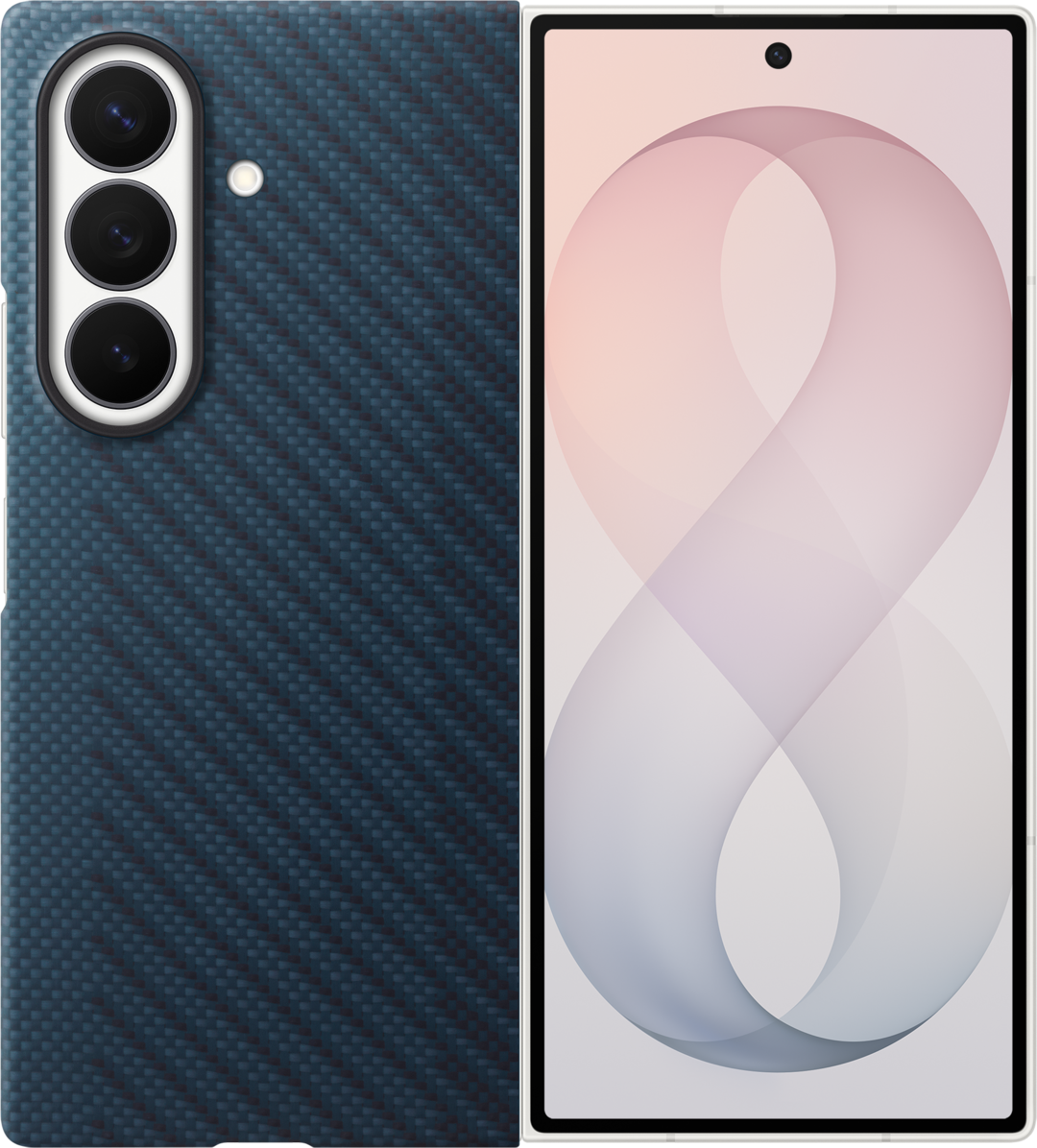 Custodia per Samsung Galaxy Z Fold8 Ultra F976, Carbon Magnet Case, Blu Navy EF-KF976SNEGWW