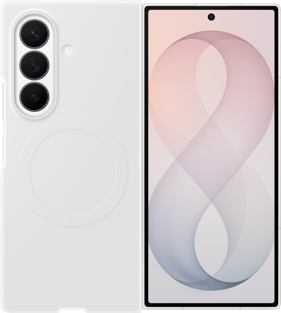 Custodia per Samsung Galaxy Z Fold8 Ultra F976, Silicone Magnet Case, Bianca EF-EF976CWEGWW