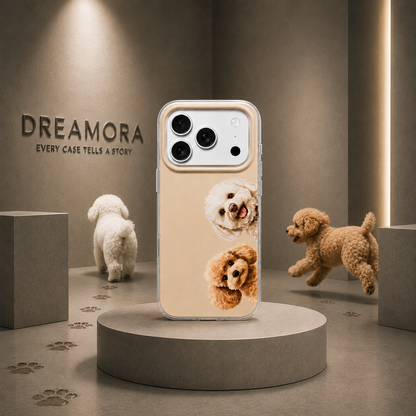 Custodia per Samsung Galaxy A07 5G A076 / A07 4G A075, Perfect Case, Dreamora Barboncino, Multicolore