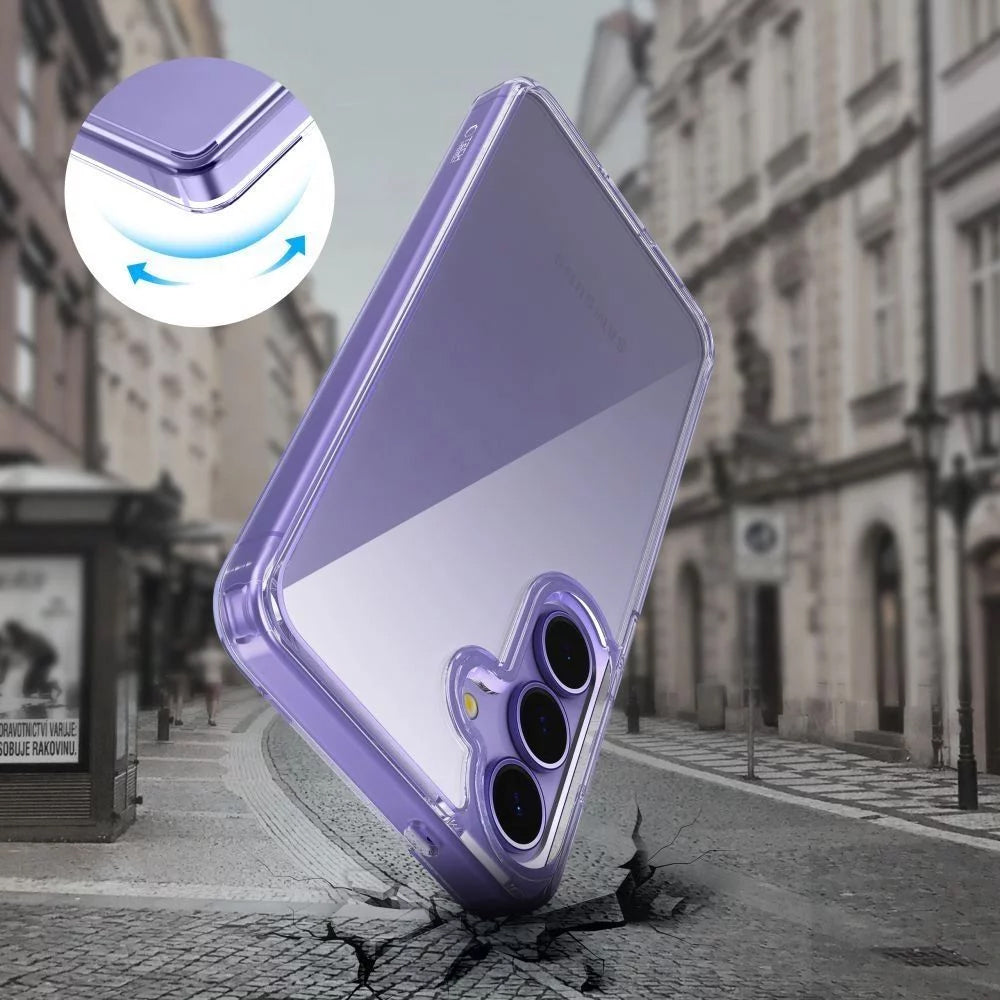 Custodia per Samsung Galaxy S25 Edge S937, Tech-Protect, Flexair Hybrid, Trasparente