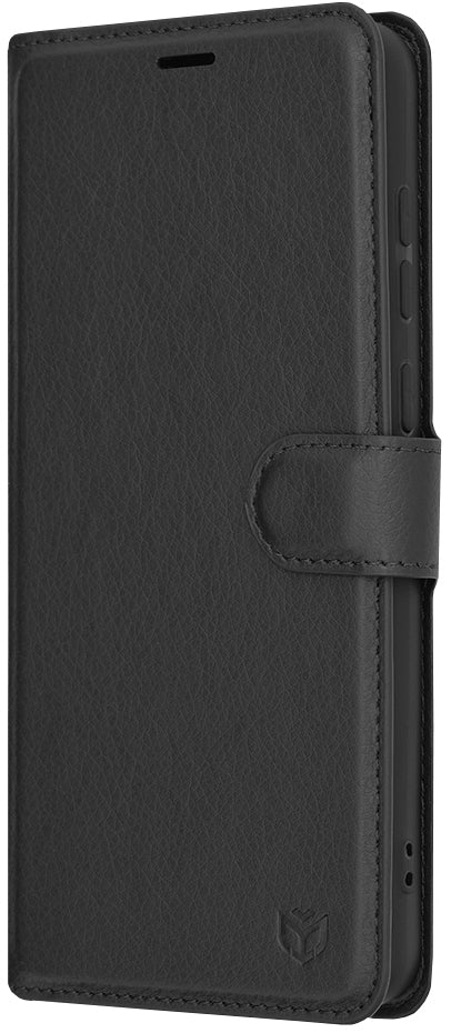 Case for Samsung Galaxy A05 A055, Techsuit, Leather Folio, Black