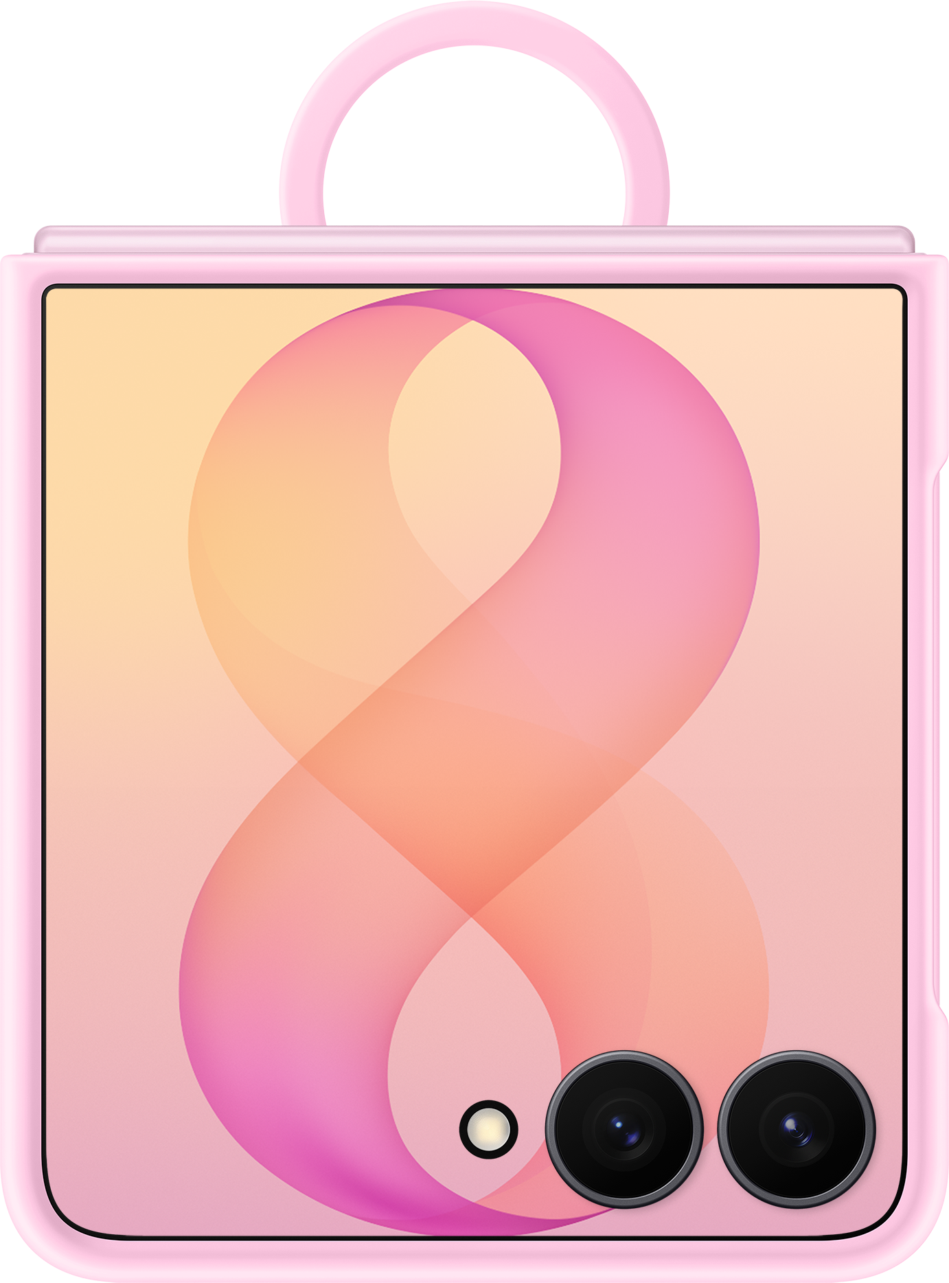 Custodia per Samsung Galaxy Z Flip8 F776, Silicone Ring Magnet, Rosa EF-EF776CVEGWW
