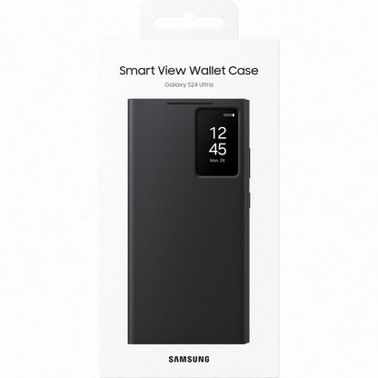 Custodia per Samsung Galaxy S24 Ultra S928, S-View Wallet, nero EF-ZS928CBEGWWW 