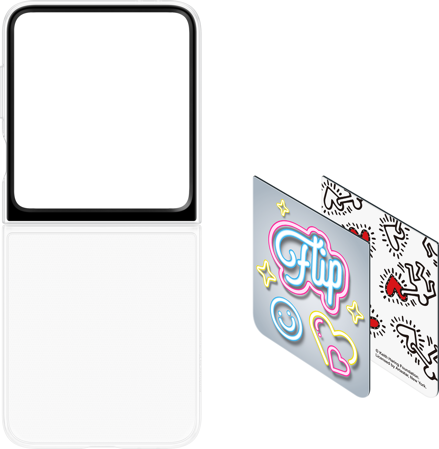 Custodia per Samsung Galaxy Z Flip6 F741, Custodia FlipSuit, Bianco EF-ZF741CWEGWWW 