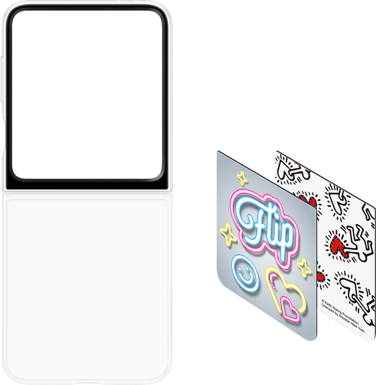 Custodia per Samsung Galaxy Z Flip6 F741, Custodia FlipSuit, Bianco EF-ZF741CWEGWWW 