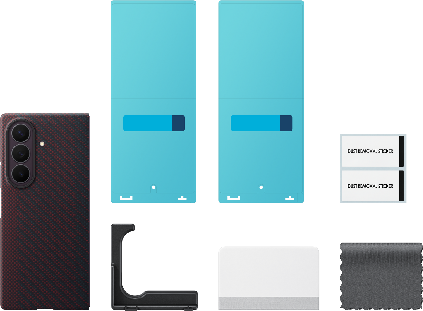 Custodia per Samsung Galaxy Z Fold8 Ultra F976, Carbon Magnet Case, Rossa EF-KF976SREGWW