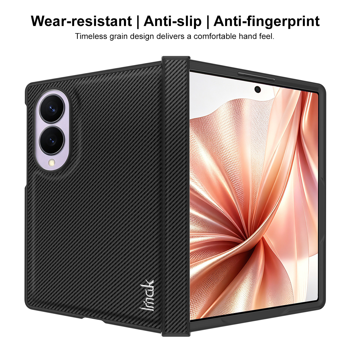 Custodia per Samsung Galaxy Z Fold8 F971, Imak, Carbonio, Nera