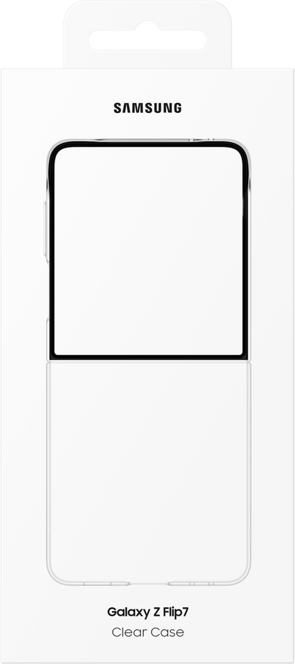 Custodia per Samsung Galaxy Z Flip7 F766, Clear Case, Trasparente EF-AF766CTEGWW