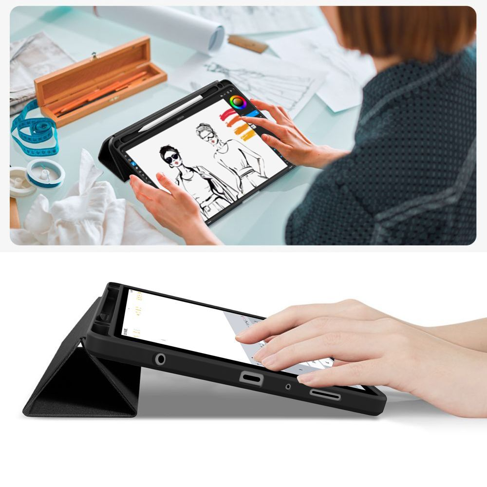 Custodia per Samsung Galaxy Tab A11 / Tab A9, Tech-Protect, SC PEN Hybrid, Nera