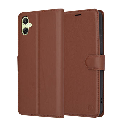 Custodia per Samsung Galaxy A05 A055, Techsuit, Leather Folio, Marrone
