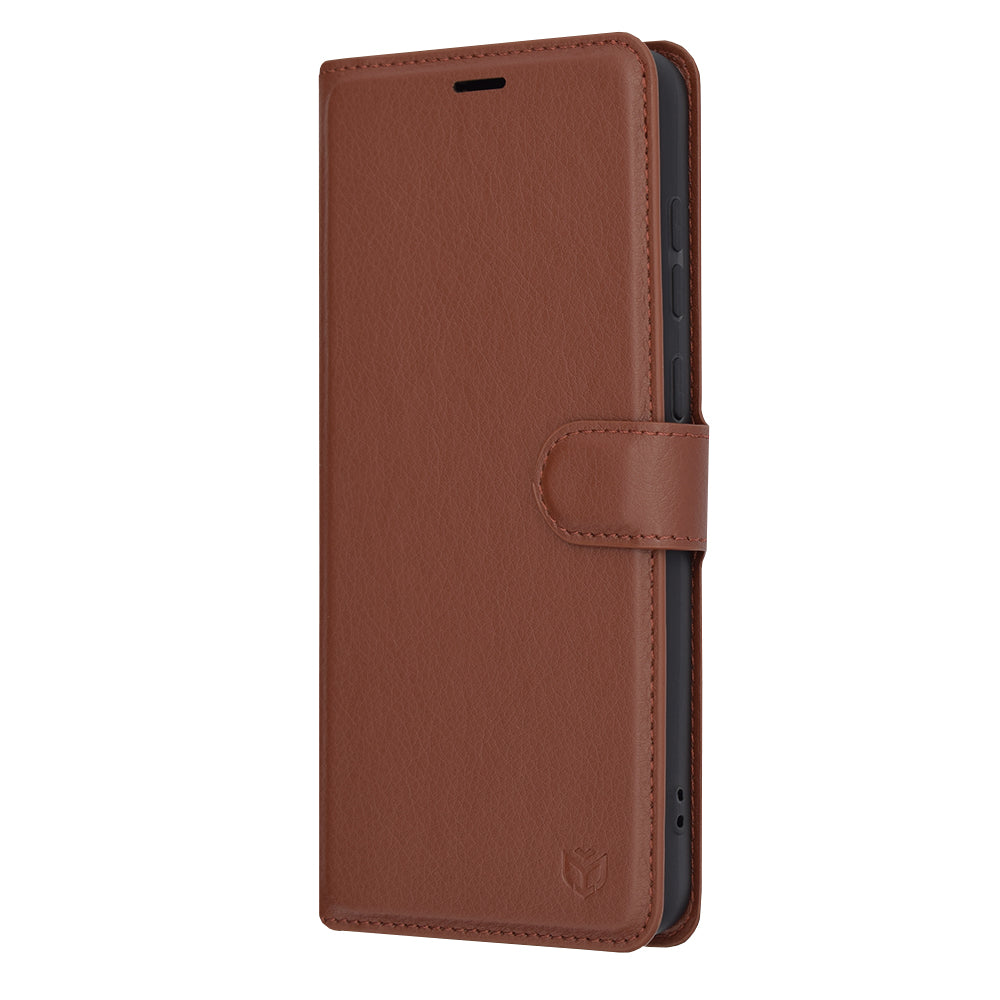 Custodia per Samsung Galaxy A05 A055, Techsuit, Leather Folio, Marrone