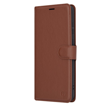 Custodia per Samsung Galaxy A05 A055, Techsuit, Leather Folio, Marrone
