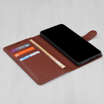 Custodia per Samsung Galaxy A05 A055, Techsuit, Leather Folio, Marrone
