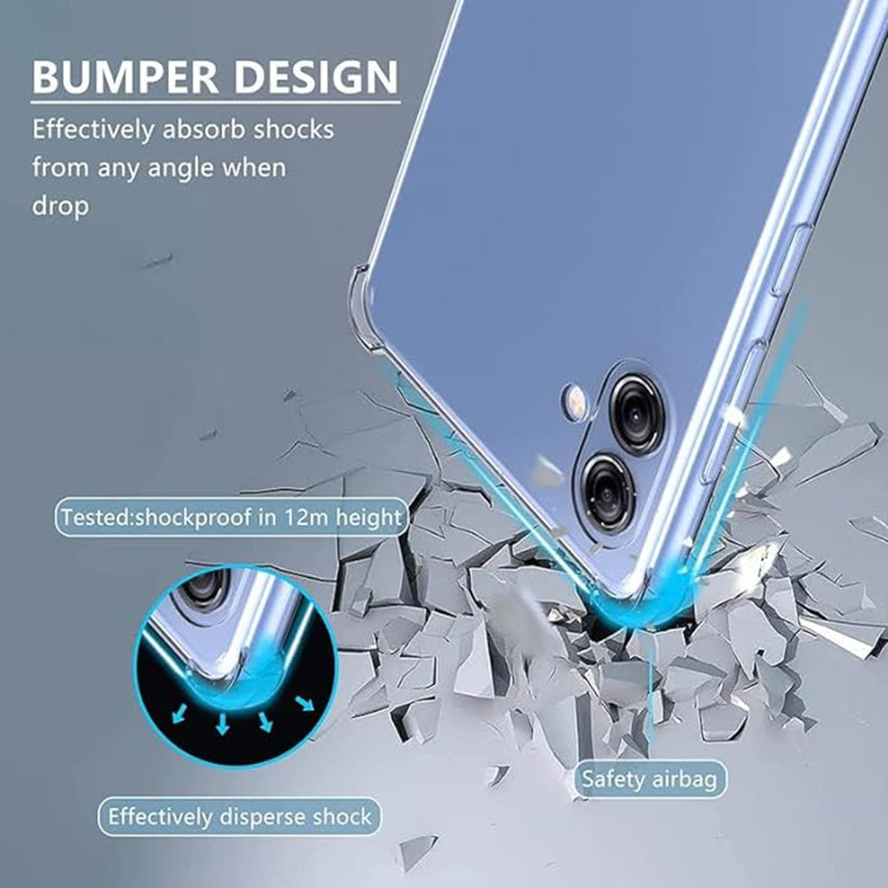 Case for Samsung Galaxy A05 A055, Techsuit, Shockproof Clear, Transparent