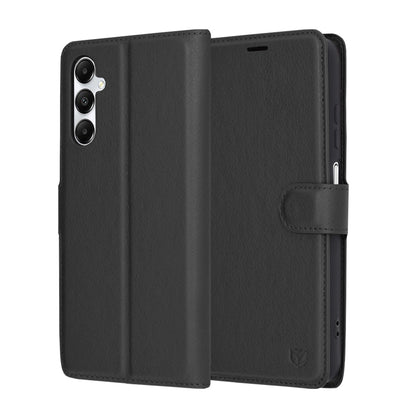 Custodia per Samsung Galaxy A05s A057, Techsuit, Leather Folio, Nera