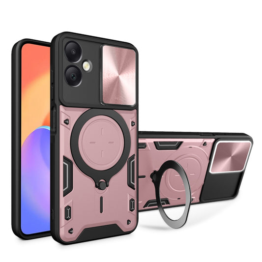 Custodia per Samsung Galaxy A06 A065, Techsuit, CamGuard Pro, Rosa Dorato