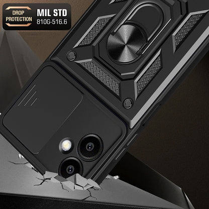 Custodia per Samsung Galaxy A06 A065, Techsuit, CamShield, Nera