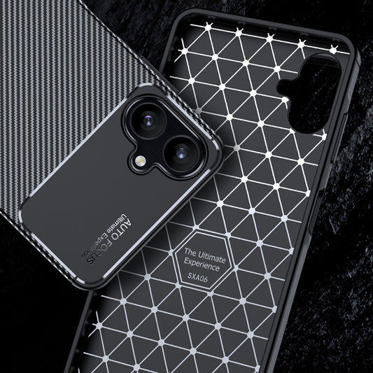 Custodia per Samsung Galaxy A06 A065, Techsuit, CarbonFiber, Nera