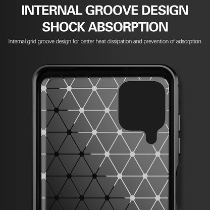 Custodia per Samsung Galaxy A12 Nacho A127 / A12 A125, Techsuit, Carbonio, Nera