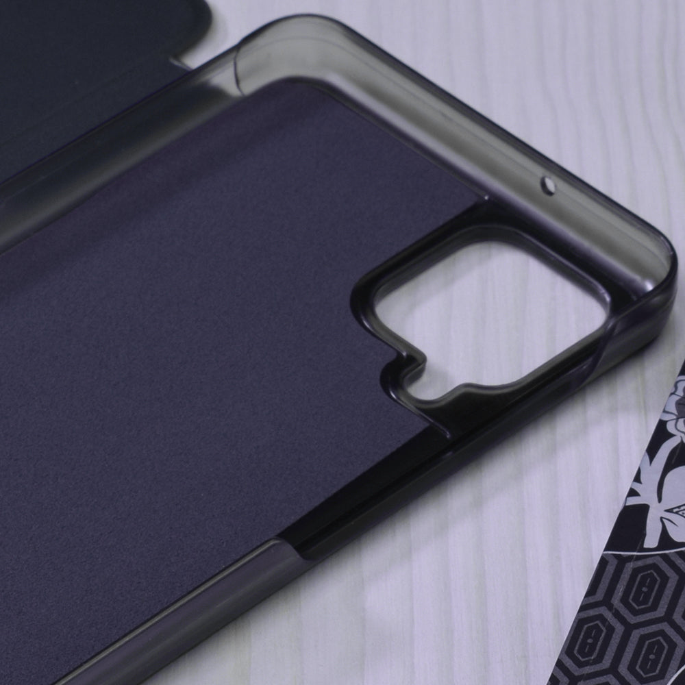 Custodia per Samsung Galaxy A12 Nacho A127 / A12 A125, Techsuit, eFold, Blu Scuro
