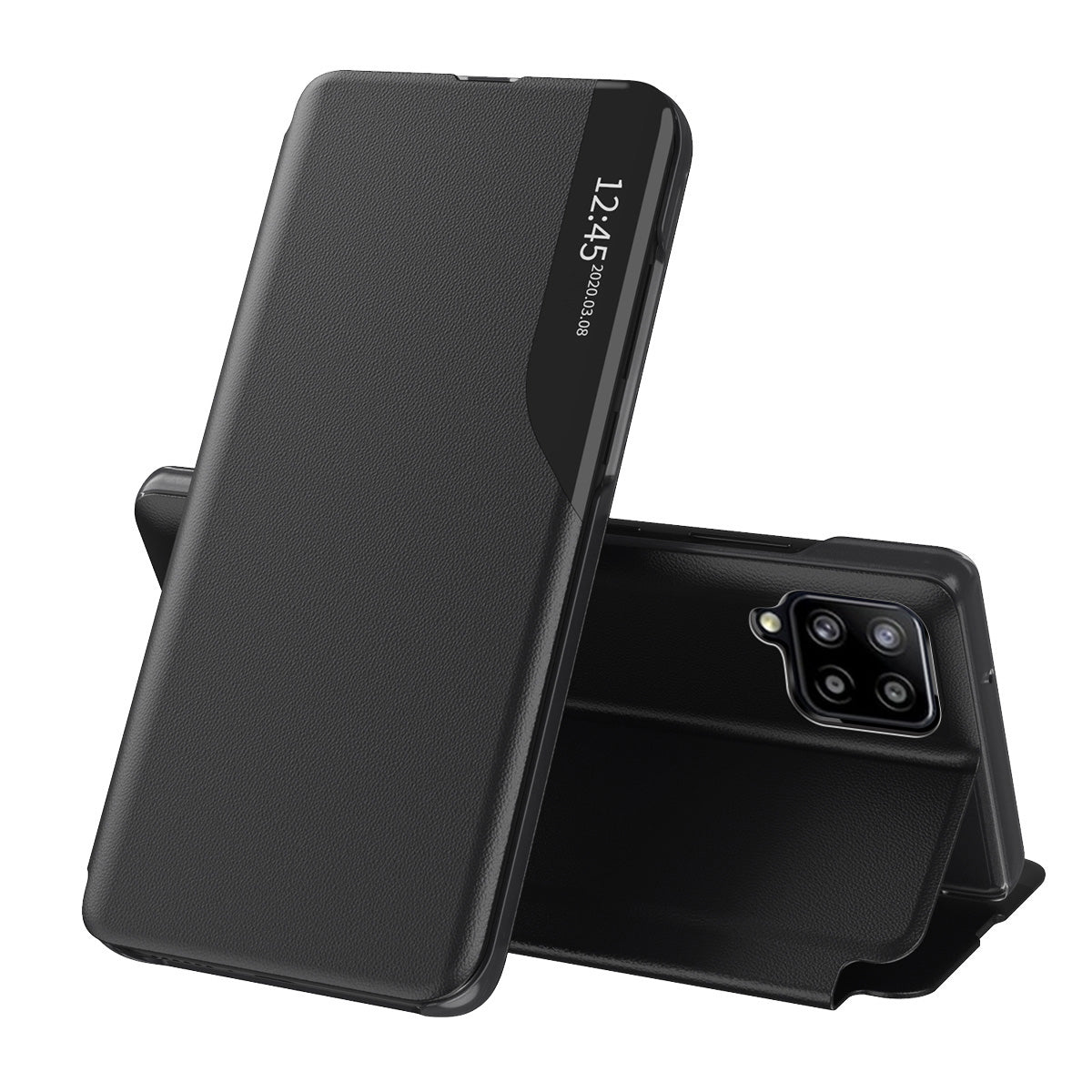 Custodia per Samsung Galaxy A12 Nacho A127 / A12 A125, Techsuit, eFold, Nera
