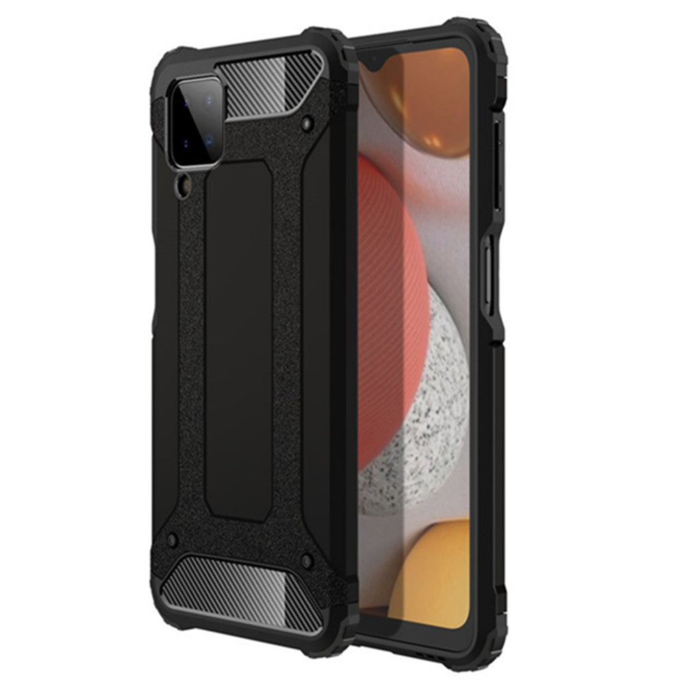 Custodia per Samsung Galaxy A12 Nacho A127 / A12 A125, Techsuit, Hybrid Armor, Nera