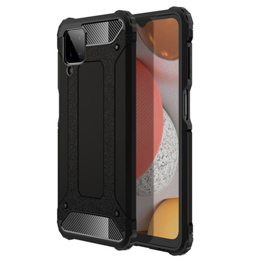 Custodia per Samsung Galaxy A12 Nacho A127 / A12 A125, Techsuit, Hybrid Armor, Nera