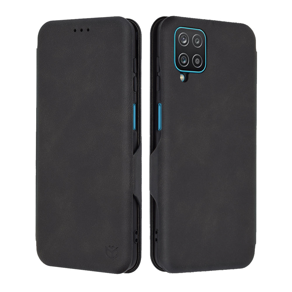 Custodia per Samsung Galaxy A12 Nacho A127 / A12 A125, Techsuit, Safe Wallet Plus, Nera