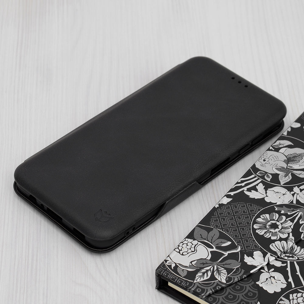 Custodia per Samsung Galaxy A12 Nacho A127 / A12 A125, Techsuit, Safe Wallet Plus, Nera