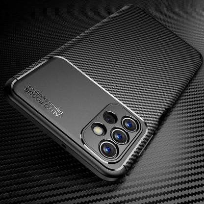 Custodia per Samsung Galaxy A13 A135, Techsuit, CarbonFiber, Nera