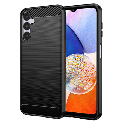 Custodia per Samsung Galaxy A14 A145 / A14 5G A146, Techsuit, Carbonio, Nera