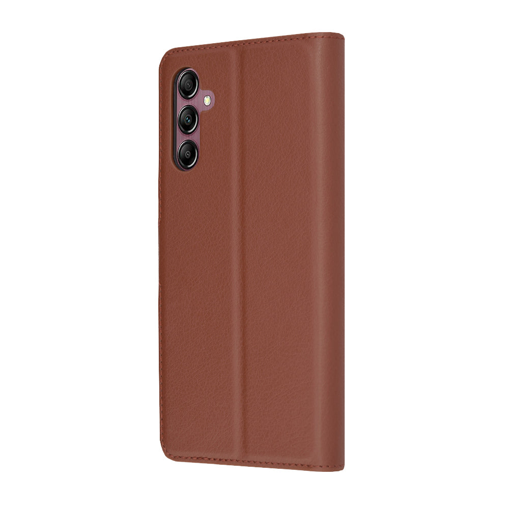 Custodia per Samsung Galaxy A14 A145 / A14 5G A146, Techsuit, Leather Folio, Marrone