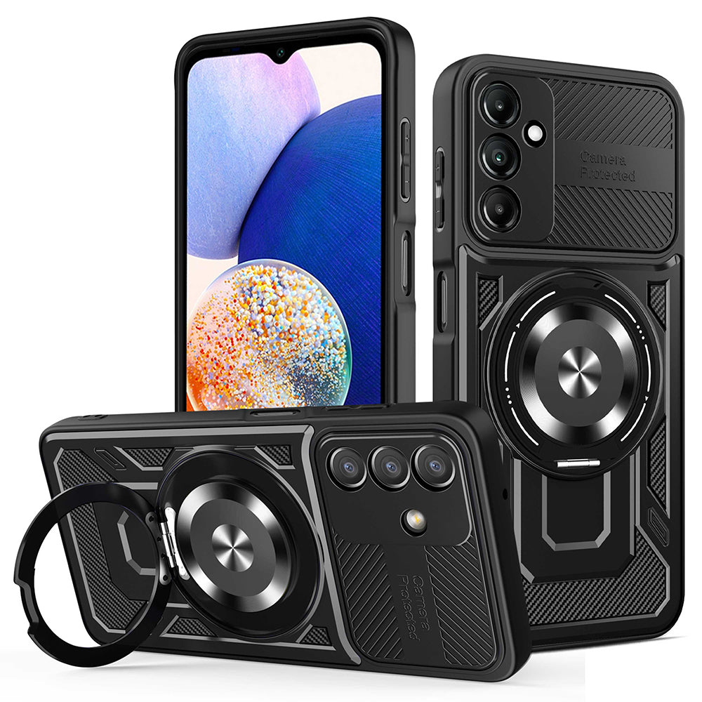 Custodia per Samsung Galaxy A14 A145 / A14 5G A146, Techsuit, RuggedCam, Nera