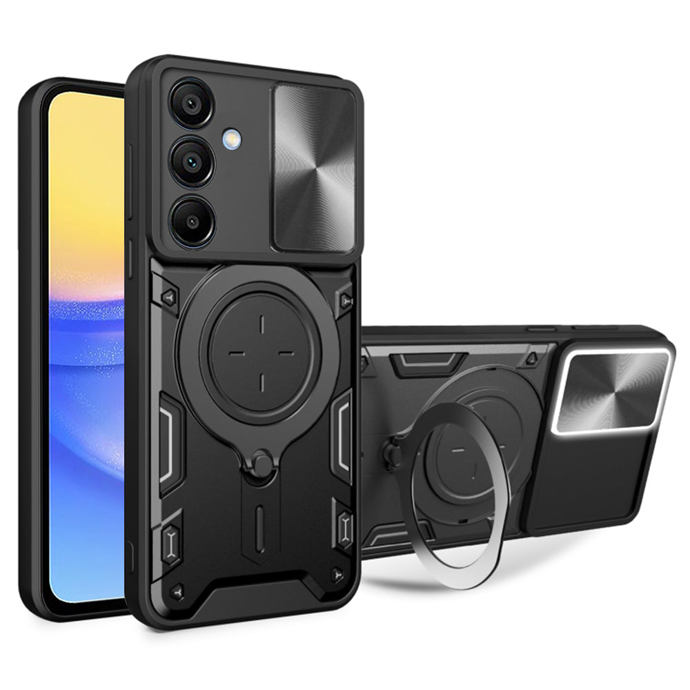 Custodia per Samsung Galaxy A15 5G A156 / A15 A155, Techsuit, CamGuard Pro, Nera