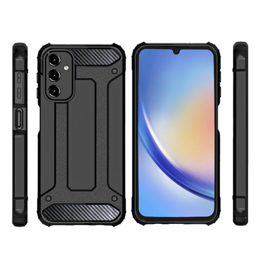Custodia per Samsung Galaxy A15 5G A156 / A15 A155, Techsuit, Hybrid Armor, Nera